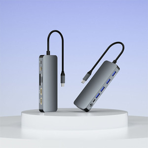 Adaptador de carga multifunción 13 en 1 para hub de HDMI, adaptador de carga DP 4K 60Hz 120Hz RJ45 VGA, convertidor PD 100W USB 3,0 2,0