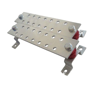 Elektrische Apparatuur Koperen Aarding Busbar Aarde <span class=keywords><strong>Bar</strong></span> Met Enkele Ontkoppeling 8 Way Koperen Busstang Voor Aarding