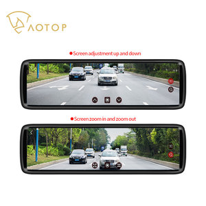 1080P 8.88英寸双前置 + 后置摄像头，带后视镜2CH监视器智能镜ADAS BSD系统全球定位系统，带宝马丰田DVR - Product Image 4