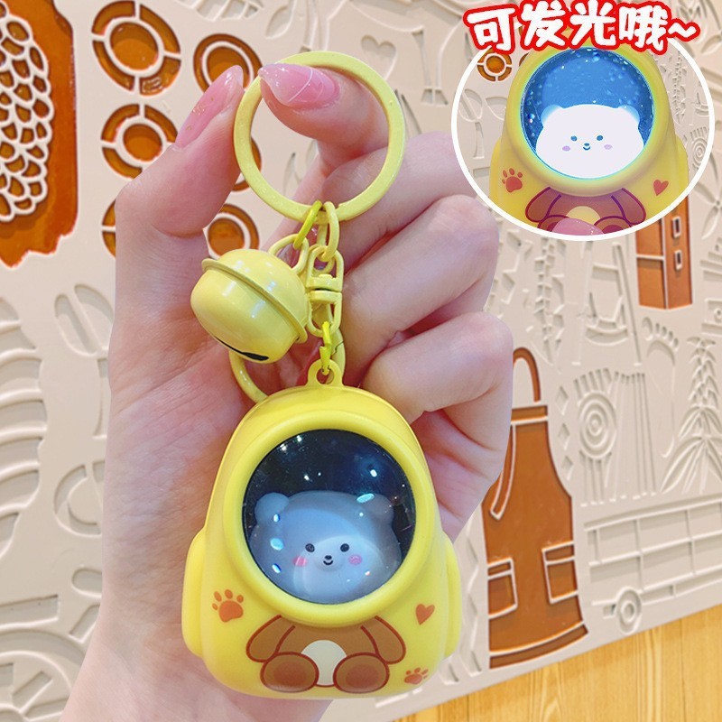 Yellow glowing backpack with bell