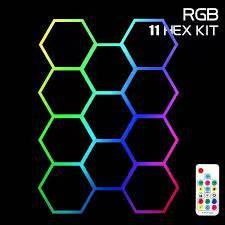 Alta leggerezza LED lampada da garage ispezione esagonale pannello esagonale led soffitto parete dettagli studio RGB esagono luce led - Product Image 2