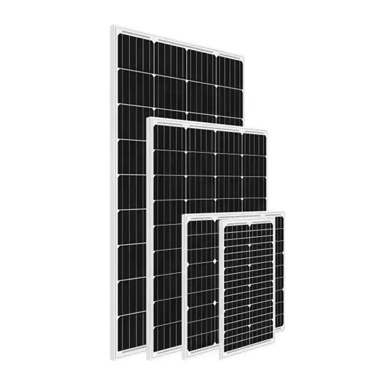 High Efficiency Custom 100W Solar Panel Cells Mono Black Frame Solar Panels Low Price For Home And Commercial System