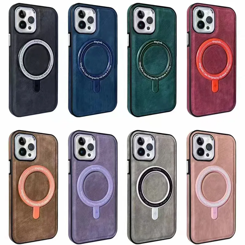 Funda de cuero magnética con logotipo personalizado para teléfono móvil Samsung, cubierta completa con logotipo personalizado para iPhone 11 13 12 14 pro Max X Xs 8 + 7