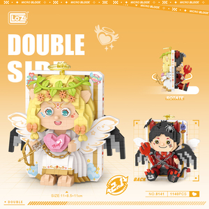 LOZ Mini yapı taşları 8140-8141 karikatür melek şeytan komik aksesuarları modeli oyuncak çocuklar için 5 ila 7 yıl şenlikli Gi - Product Image 6
