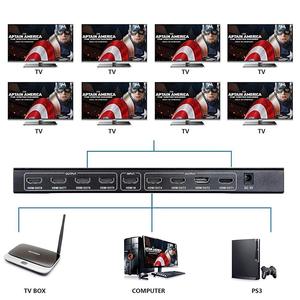 Divisor HDMI 4K, 8 puertos, 1 en 8 salidas, amplificador distribuidor de Audio y vídeo con cargador, compatible con Full HD 3D - Product Image 6