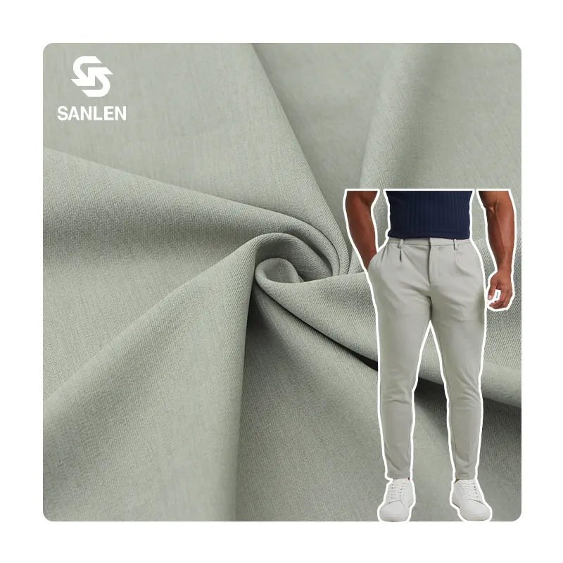 Katoenen Ademende Golfbroek Geweven Twill 100% Polyester 4 Way Stretch Stof Om Te Wandelen