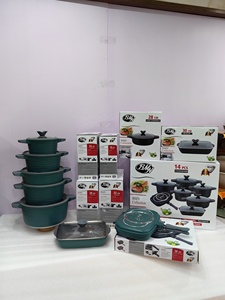 焦げ付き防止米と石鍋のBMN10-PIECEセットアルミコンビネーションスープポットセット - Product Image 4