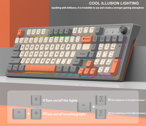 Atacado K98 Teclado Mecânico 3-Mode Usb 2.4g Teclado Sem Fio 100-Key Rgb Lâmpada Hot Swap Teclado Do Jogo