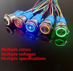 19mm su geçirmez metal düğme anahtarı kendini sıfırlama ve kendinden kilitli 6V12V24V220V ile LED ışık - Product Image 4