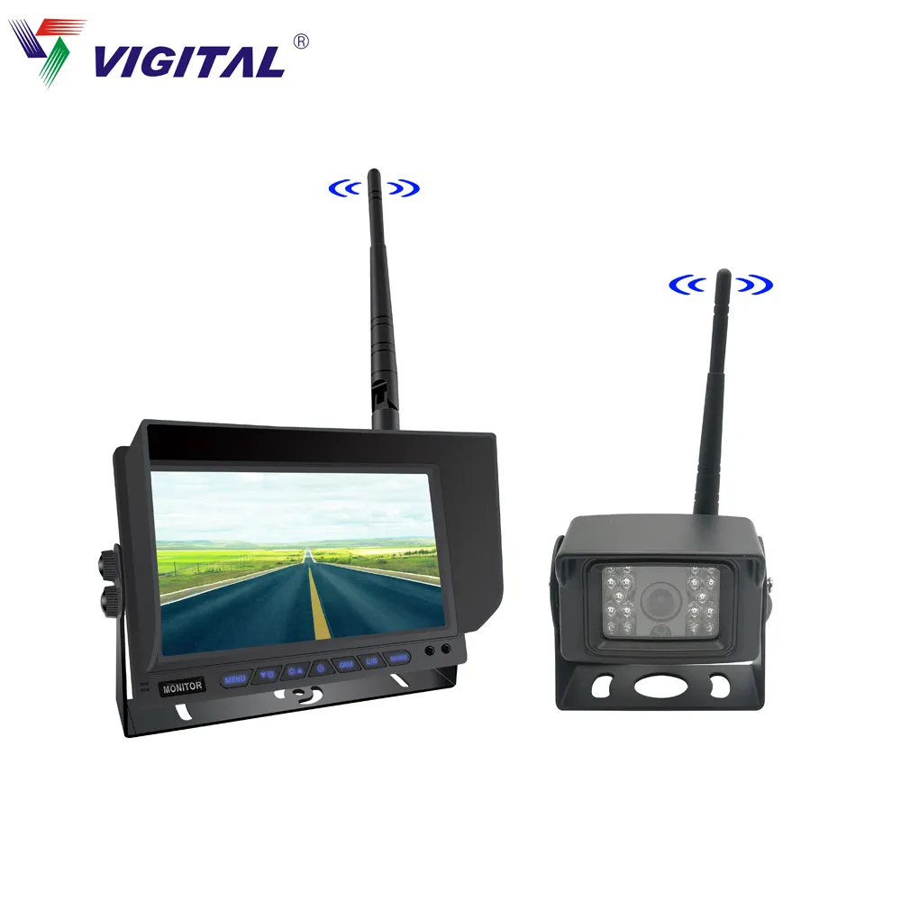 מסך באיכות גבוהה 1080P 7 אינץ Lcd Tft צבע Vga טלוויזיה רכב צג