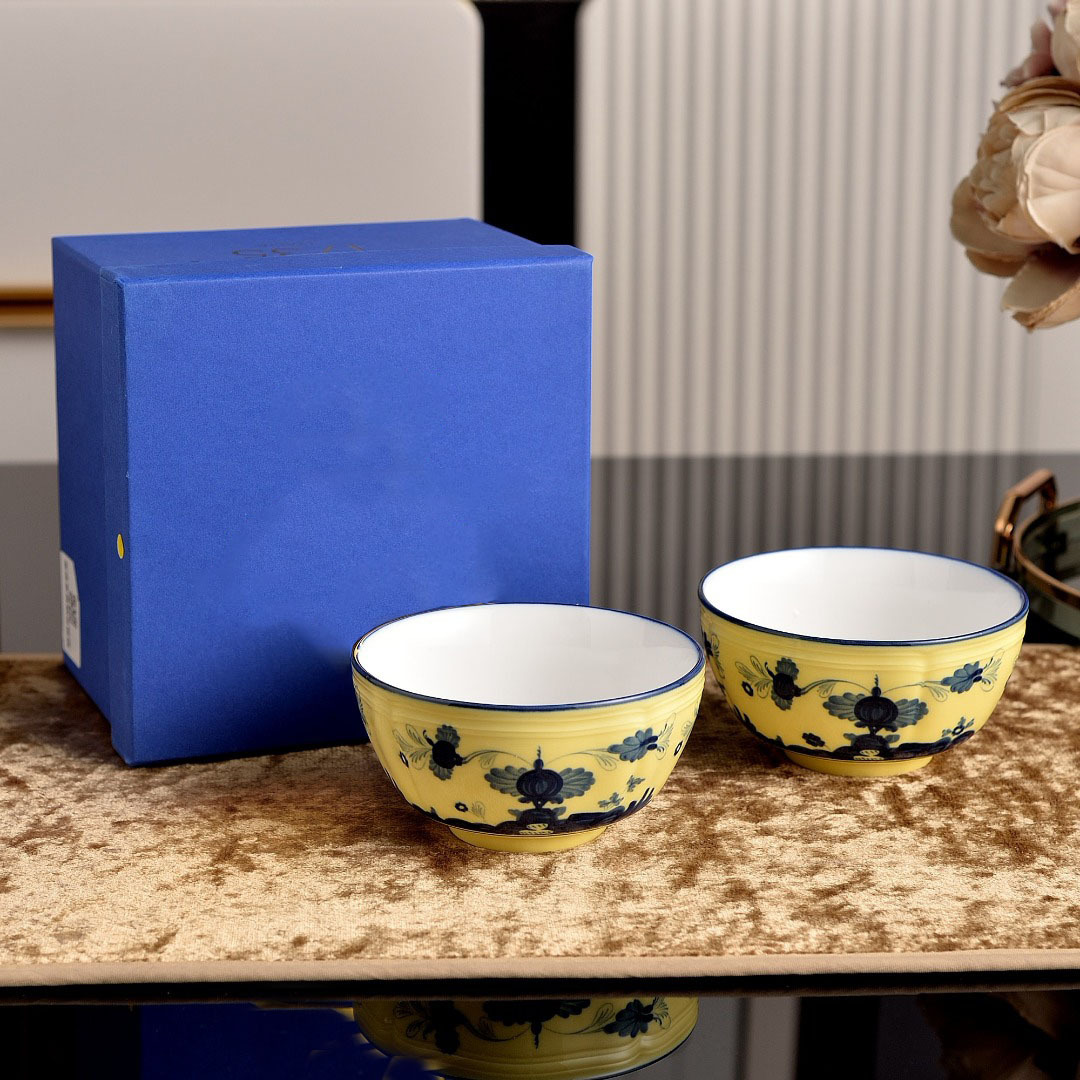 Yellow 2-pcs set 4.5in bowl