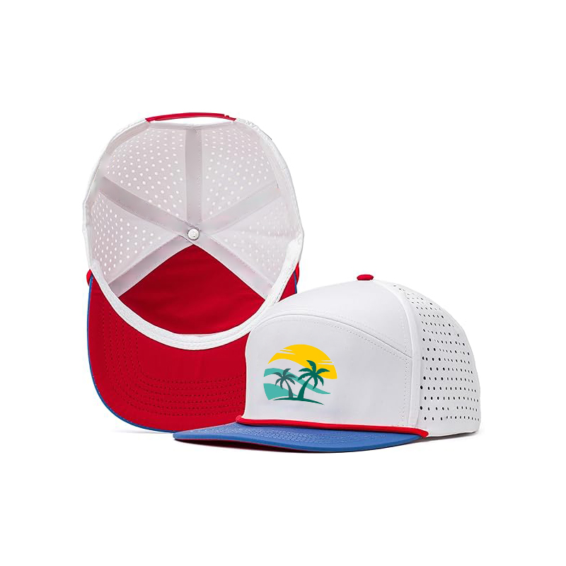 Bord rouge Doublure de chapeau blanc