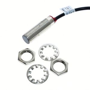 Sensor de efecto Hall, interruptor de proximidad inductivo, NPN, tres líneas, normalmente abierto + objeto de detección magnética, a prueba de agua, a prueba de agua