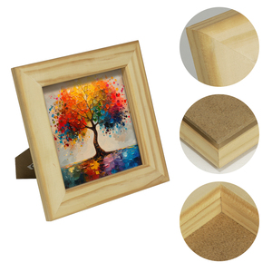 Wall and Tabletop Rustic Picture <strong>Frame</strong> Poster <strong>Frames</strong> Mat 6x8 Natural Wood 8x8 Wooden Picture <strong>Frame</strong> - Product Image 4