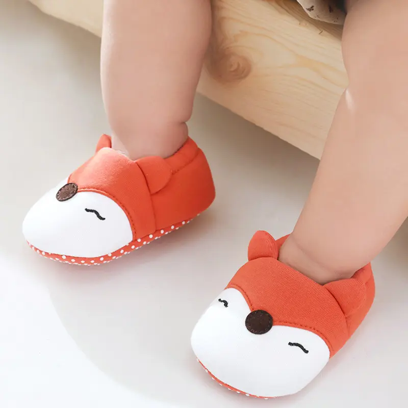 Kaymaz yumuşak taban kış bebek çorap ayakkabı sevimli hayvanlar bebek bebek ayakkabı çorap kauçuk taban ile