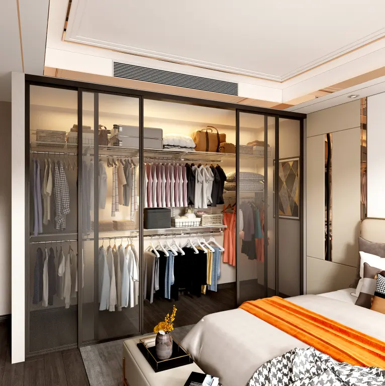 Armario de Metal organizador de armario estante de almacenamiento para ropa de dormitorio
