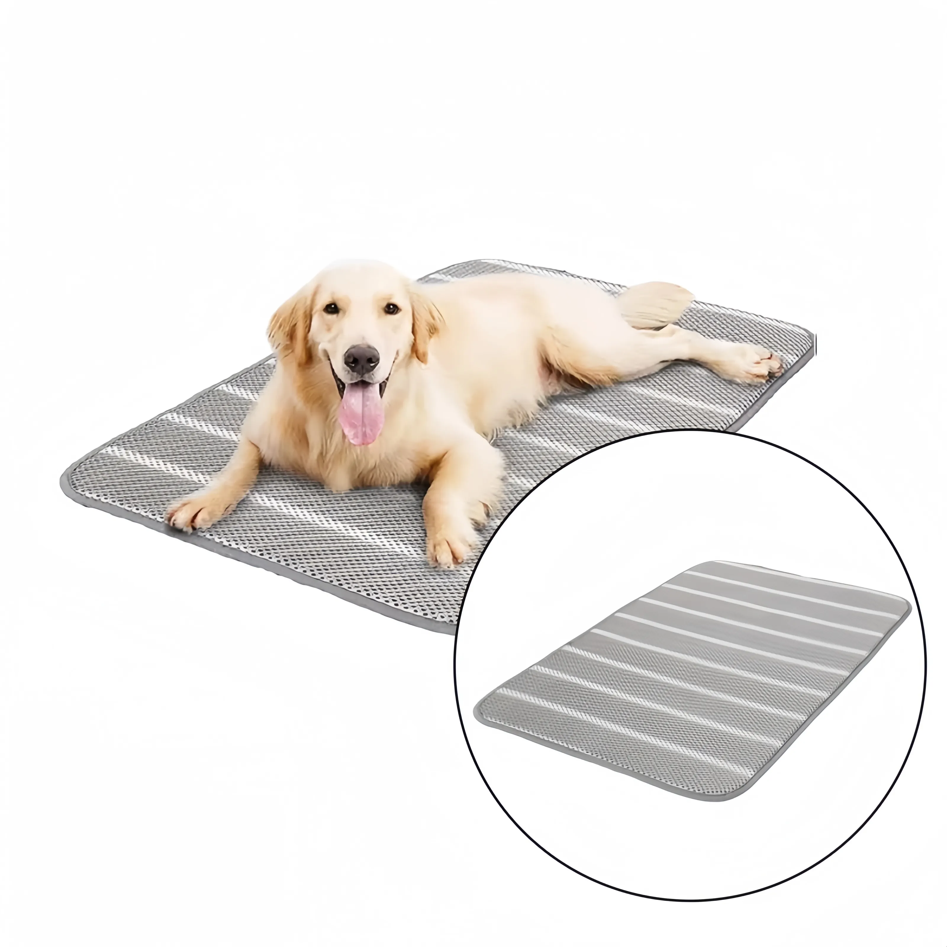 Custom Eco-Vriendelijke Ademende Zomer Koeling Gebreide Hond Kat Slaapmat Pad Voor Grote Honden