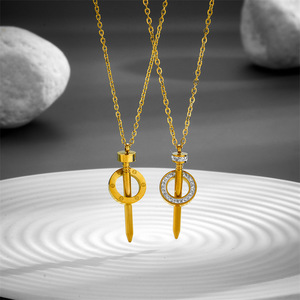 High Sense Does Not Fade Personality Light Luxury Feminine Temperament Simple Nail Collar Bone Necklace <strong>Neck</strong> - Product Image 2
