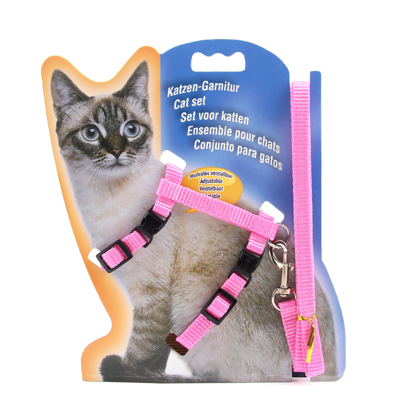 Pet  Harness Soft Vest Walking Lead Leash Cat Collar Nylon Wire Harness Leash