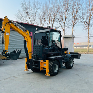 Mini 4x4 1,5 Ton 2Ton Accesorio de cubo de carga nominal Nuevo Diesel CE EPA Motor Cargador frontal Retroexcavadora Capacidad de carga de 3 toneladas