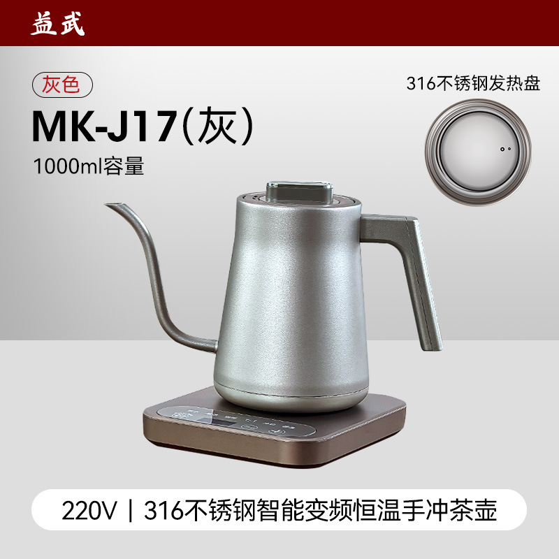 Bouilloire à cuisson rapide peinte (acier inoxydable 316 - gris - 220 V) MK-J-17