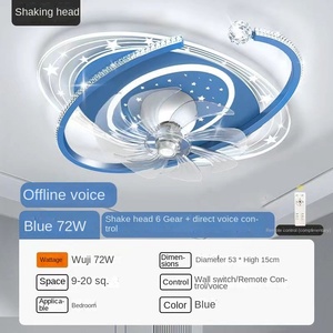 Modern projetado silencioso inteligente LED ventilador de freqüência variável controle remoto balançando a cabeça para o quarto das crianças para uso doméstico