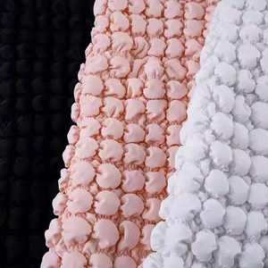 Thiết kế mới 100% Polyester chần bong bóng vòng tròn thêu vải cotton đầy đủ quần áo & chần Hành Lý Vải ngắn sang trọng - Product Image 4