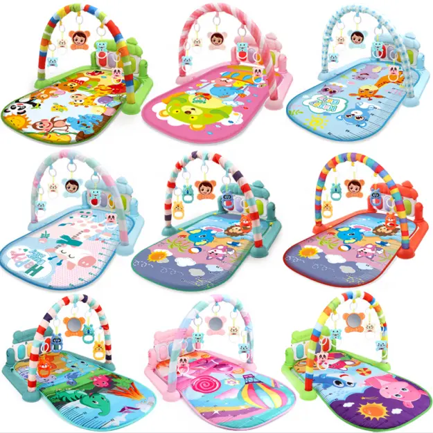 Bebé pedal fitness soporte fitness rack piano juguetes musicales playmat con colgando sonajero bebé juguetes Pedal Piano