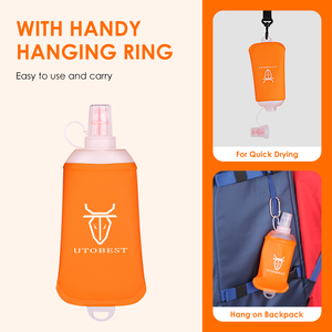 Utobest 250ml mềm TPU <span class=keywords><strong>Flask</strong></span> chạy nước chai nước <span class=keywords><strong>Flask</strong></span> Hydration flasks cho đi bộ đường dài cắm trại chạy du lịch vv - Product Image 4