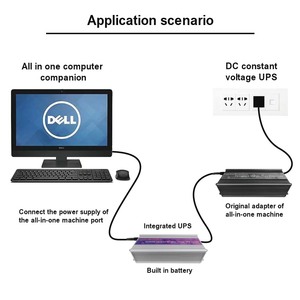 DU6019 60W <strong>DC</strong> UPS for Notebook PC &amp; All-in-One Machines, 12V-24V <strong>Input</strong>, Multiple <strong>Output</strong> Voltages, 13200mAh Battery - Product Image 6