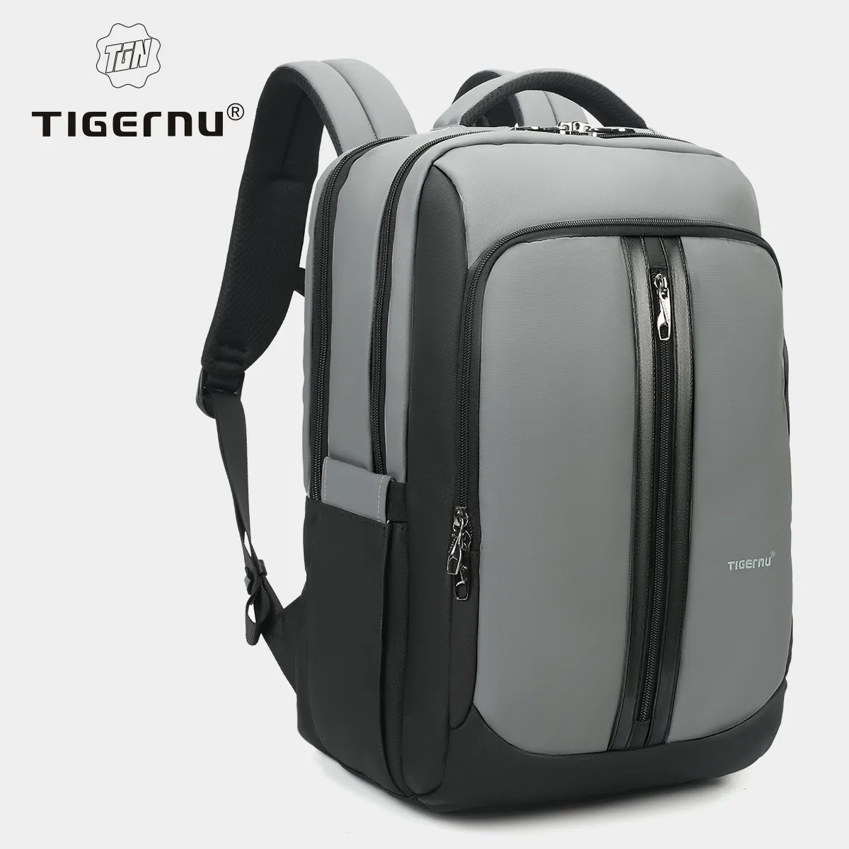 Venta caliente Tigernu 15,6 17 mochila al por mayor bolsa de la computadora antirrobo mochila de viaje para computadora portátil con puerto de carga USB tipo C