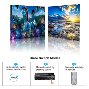 4K 2x1 HDMI2.0b <strong>Switch</strong> <strong>2</strong> <strong>Input</strong> <strong>1</strong> <strong>Output</strong> 4K@120Hz Switcher Box with ARC Remote Optical Toslink SPDIF+Coaxial+Analog RCA Audio