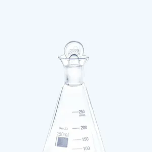 Phòng thí nghiệm Iodine nước hình nón hình nón <span class=keywords><strong>Flask</strong></span> hình nón HIPS <span class=keywords><strong>Flask</strong></span> với kính mặt đất Stopper - Product Image 3