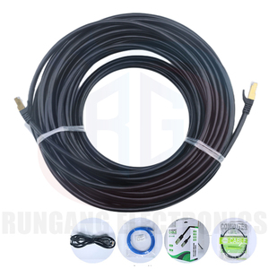 RG Cat6Aネットワークケーブル2MメタルRj45パッチ延長コードSFTPラウンドフラット5Mケーブル1Mケーブルオプション