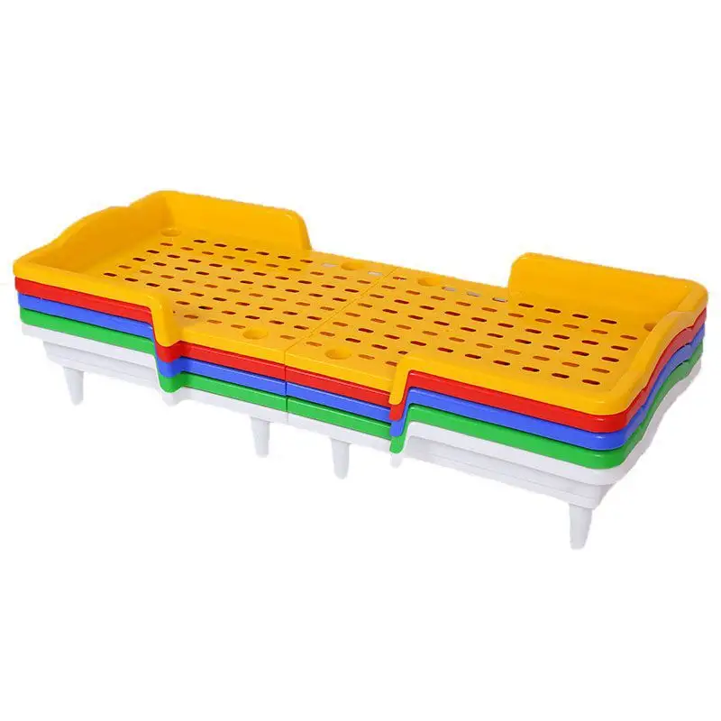 Lit en plastique Durable pour enfants de la maternelle, lit en plastique empilable coloré pour enfants, meubles de garderie à vendre