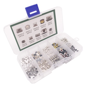 250Pcs/lot 10 Value Tiny Miniature PCB SMD Surface Mount Momentary <strong>Button</strong> Micro Tactile Reset <strong>Push</strong> <strong>Switch</strong> for Car <strong>Keys</strong> Camera - Product Image 1