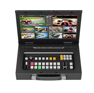 Best Quality Built-In 15.6&quot; <strong>LCD</strong> Monitor 8 Channel <strong>Inputs</strong> SDI-H DMI Audio <strong>Video</strong> Mixer Portable All in One <strong>Video</strong> Switcher