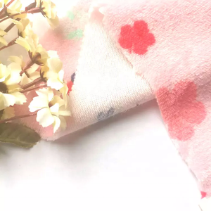 儿童夏尔巴软涤纶法兰绒羊毛面料可爱印花丝绒毛毯睡衣弹力平纹设计 - Product Image 1