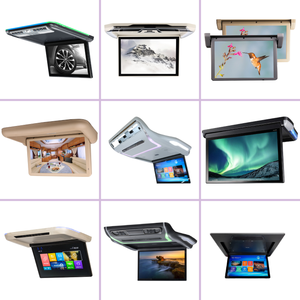 19.5&quot; Ceiling Mount Front Folding Car <strong>LCD</strong> <strong>Display</strong> <strong>USB</strong> HDMl Port 2 Video <strong>Input</strong> DC9-36V Flip Down Roof TV <strong>Screen</strong> for Bus Van - Product Image 4