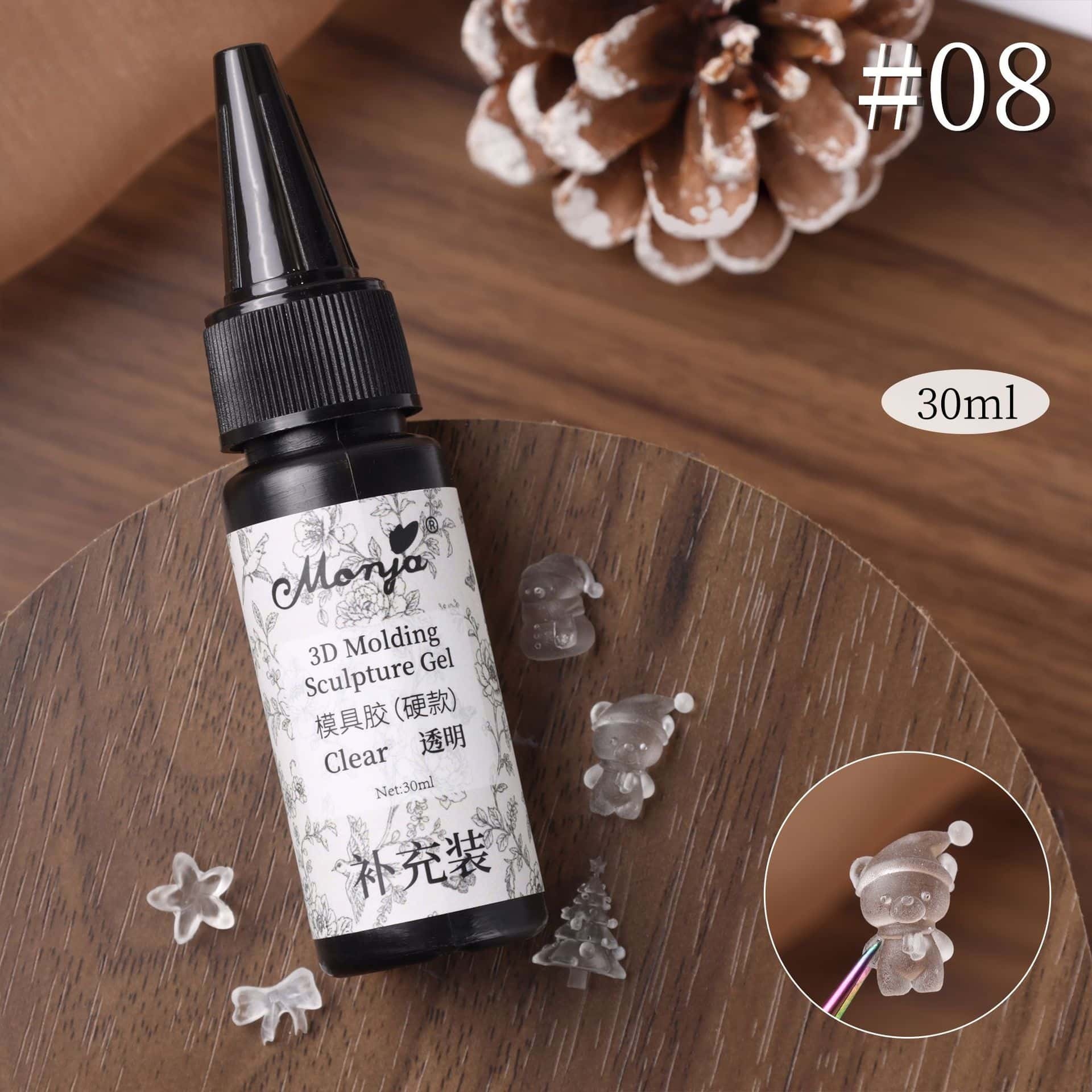 Recarga de 30 ml transparente (tipo duro)
