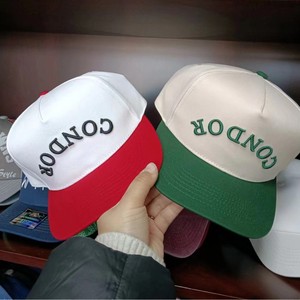 Özel nakış logosu kavisli ağız iki ton Snapback kamyon şoförü şapkaları çerçeve Gorras özel 5 Panel Mens beyzbol şapkası - Product Image 1