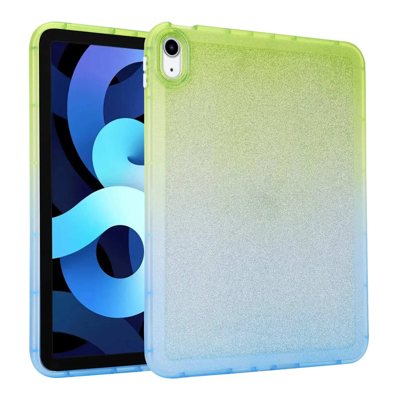 حافظة فاخرة لجهاز iPad Pro غطاء تابلت واقي بالكامل مضاد للصدمات بألوان متدرجة قوس قزح لجهاز iPad 10 mini 6