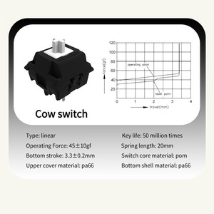 Outemu Cow <strong>Switch</strong> Factory Pre-Lubed 5Pin Linear <strong>Switch</strong> Mechanical Gaming Keyboard MX <strong>Switch</strong> Customize OEM/ODM - Product Image 5