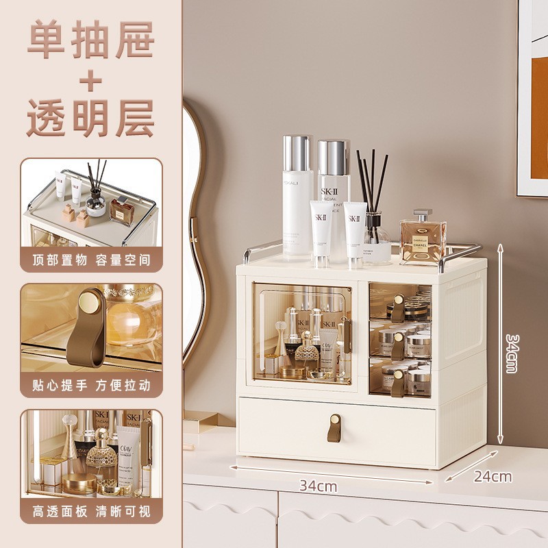 Single drawer transparent layer