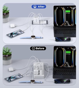 <strong>USB</strong> Type C Fast Charger 50W 5-Port Multi <strong>USB</strong> Plug <strong>Adapter</strong> with OVP Protection PD 3.0 Fast Charge Charging Plug - Product Image 4