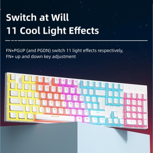 104 Key Mechanical Axis Wired Backlit <strong>Computer</strong> Game Mechanical <strong>Keyboard</strong> Wholesale <strong>Custom</strong> Transparent Pudding <strong>Keyboard</strong> - Product Image 3
