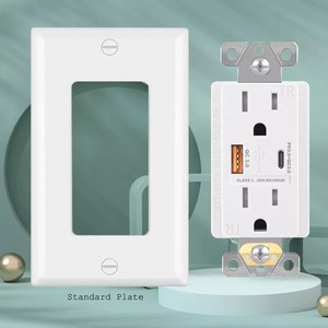 FTR15QC <strong>American</strong> Standard Quick Charge Pd 36w 3.0 Pd 3.0 <strong>Usb</strong> Multi Wall <strong>Socket</strong> <strong>Usb</strong> Type c Port Wall <strong>Socket</strong> with Usbquick Charge - Product Image 4