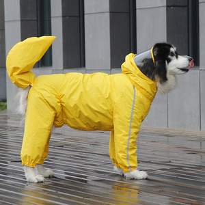 全包豪华夏季雨衣中号狗金毛猎犬涤纶四足宠物服装盖尾保暖 - Product Image 4