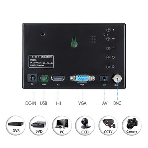 Small Size 5 Inch <strong>Monitor</strong> Mini PC VGA BNC AV Input Metal Case CCTV <strong>Monitor</strong> - Product Image 5