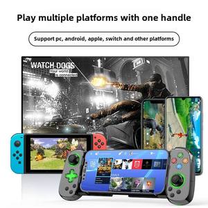 D7新しい6軸LEDポータブルABSワイヤレスゲームパッド対応Apple Android Win7機能ジョイスティックゲームコントローラー